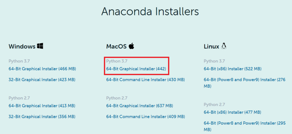 Anaconda Python Individual Edition Download MacOs