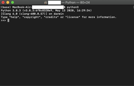 MacOS Terminal Python3