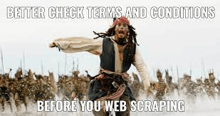 Meme mit Jack Sparrow, dass darauf hinweist, dass man sich über die Nutzungsbedingungen der Zielseite informieren sollte